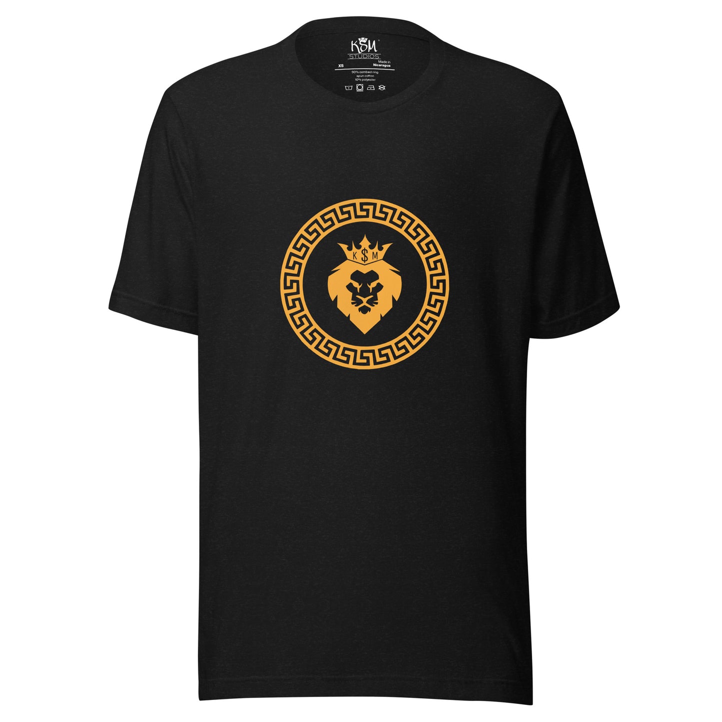 Greek Style "KS Lion' T-shirt - Black/Gold